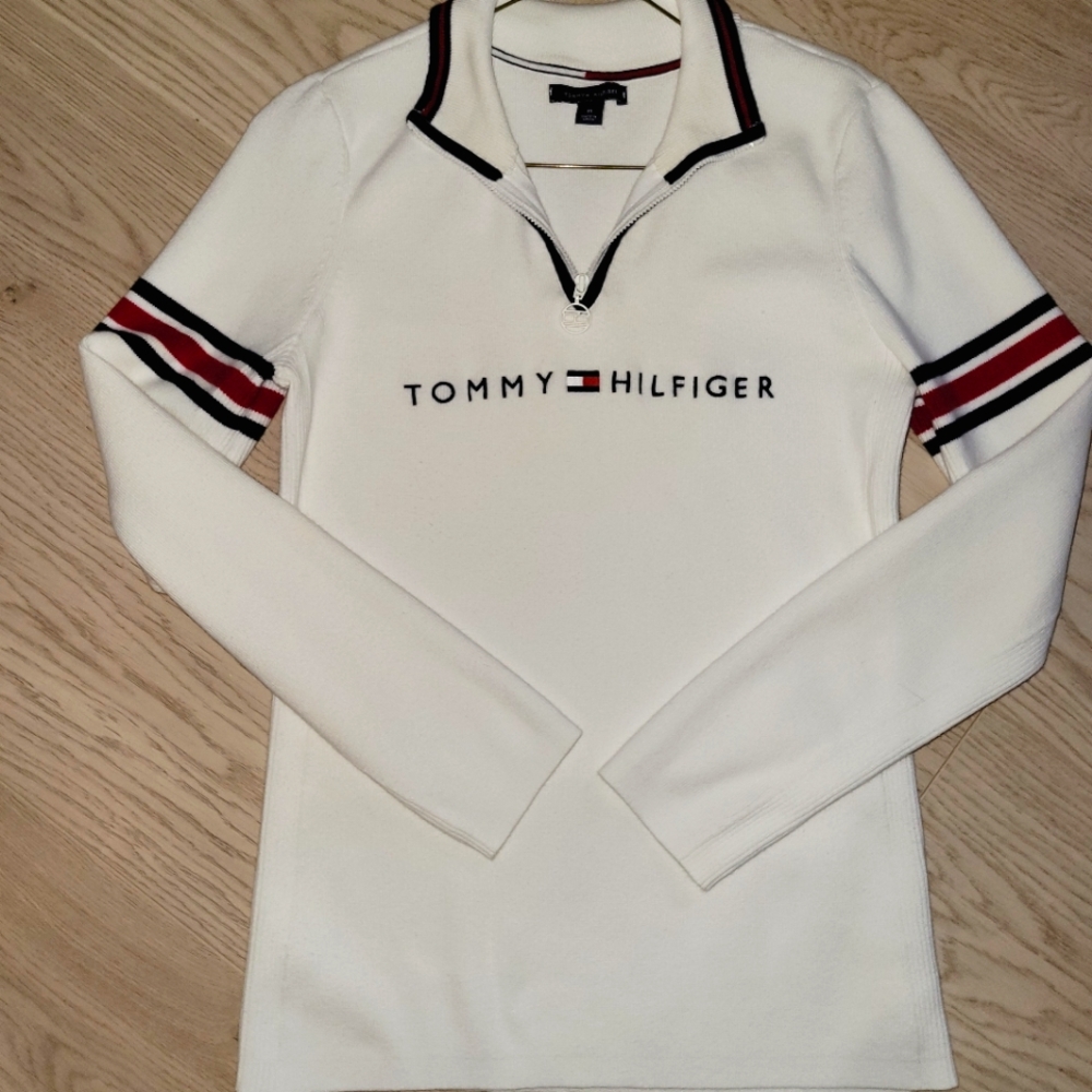 Tommy Hilfiger White Sweater - MEDIUM